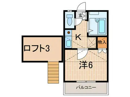 パストラル王塚台(1K/2階)の間取り写真