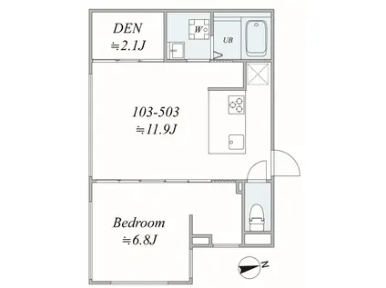 TRIAS299(2LDK/3階)の間取り写真