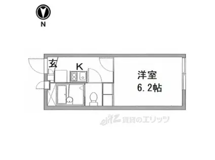 レオパレスボナール(1K/2階)の間取り写真