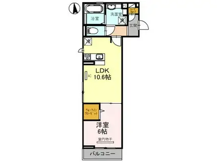 ハーティ下小阪(1LDK/2階)の間取り写真