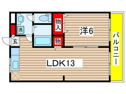 ロイヤルマンションシント-B(1LDK/1階)の間取り写真