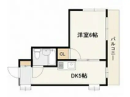 アメニティ西原(1K/2階)の間取り写真