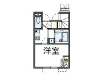 レオネクストルミエール西台II(1K/1階)の間取り写真