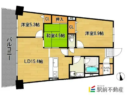 アイランドシティ・インフィニガーデン ノ(3LDK/9階)の間取り写真