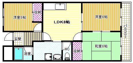 グレースコート青葉丘(3LDK/1階)の間取り写真