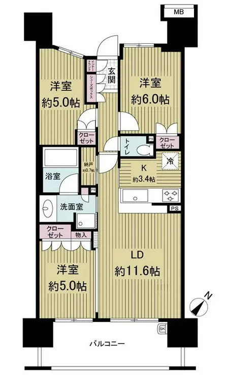 スターコート豊洲 6階階 間取り