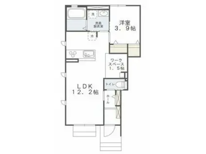 アリエッタ赤坂(1SLDK/1階)の間取り写真