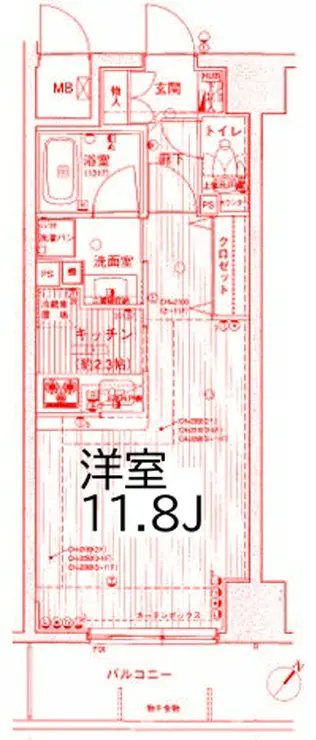 フェリズ横浜関内 6階階 間取り