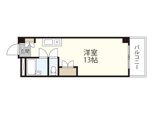 第2上竹ビル(ワンルーム/1階)の間取り写真