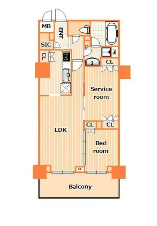 ラ・セルコート元町 3階階 間取り