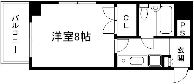 デトムワン今出川通(1K/7階)の間取り写真