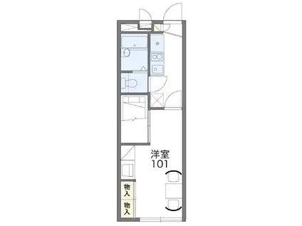 レオパレスGRACIASII(1K/1階)の間取り写真