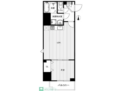パレスシンシア江東橋(1LDK/4階)の間取り写真