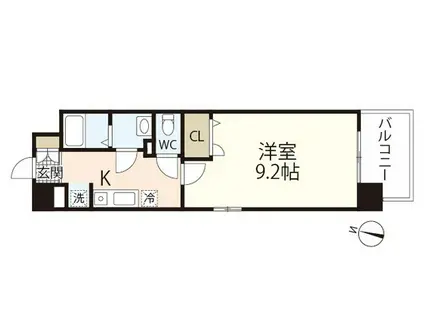 第30友建ビル(1K/8階)の間取り写真