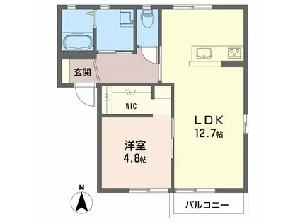 Fルミエール(1LDK/2階)の間取り写真