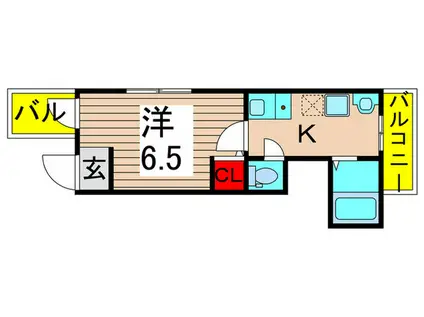 ファーストステージ五反野(1K/3階)の間取り写真