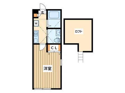 ニド リリコ(1K/2階)の間取り写真