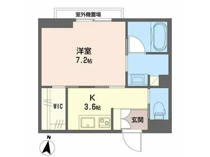 マグノリア上杉(1K/2階)の間取り写真