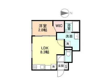 VIOLET星井町(1LDK/1階)の間取り写真