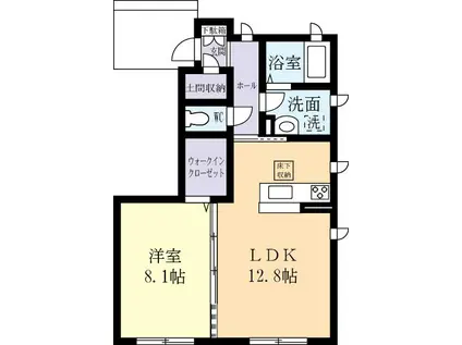 PREMIAS(1LDK/1階)の間取り写真