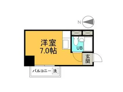 トーカンマンション名古屋第7(ワンルーム/7階)の間取り写真