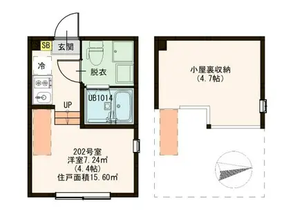 グレイス六町(ワンルーム/2階)の間取り写真