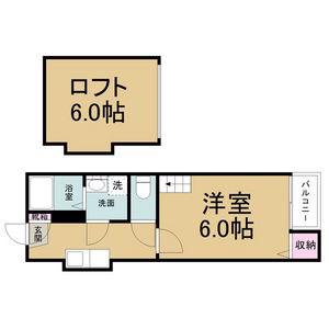 アイビス白壁(1K/1階)の間取り写真