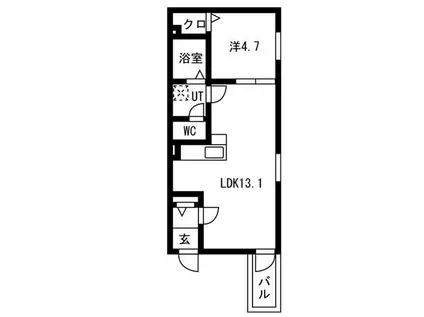 PRECIOUS庄内通(1LDK/3階)の間取り写真