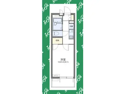 レオパレスKATOHIII(1K/3階)の間取り写真