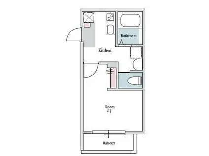 OP-TION GION(1K/2階)の間取り写真