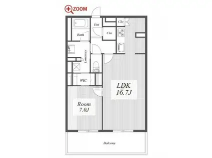 ロイヤルパークスERささしま(1LDK/18階)の間取り写真