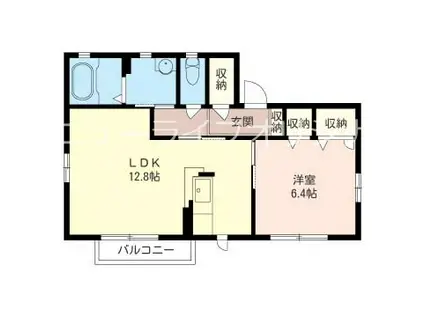 オパーレ(1LDK/2階)の間取り写真