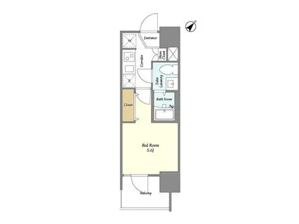 LA DOUCEUR四ツ木ウエスト(1K/10階)の間取り写真