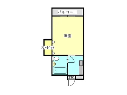 四国洋行ハイツ(1K/1階)の間取り写真