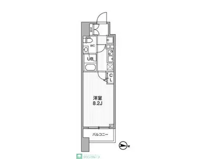 ALTERNA亀戸(1K/13階)の間取り写真