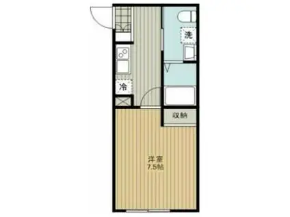 ブルーベイGYODA3(1K/3階)の間取り写真