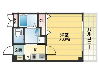 アクシオ花園(1K/3階)の間取り写真