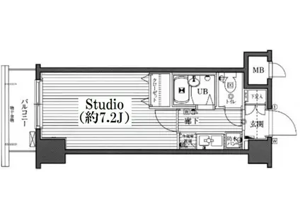 ガラ・ステージ国分寺(1K/6階)の間取り写真