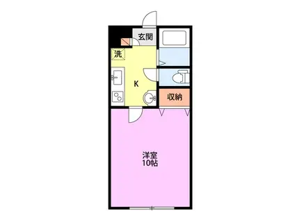 HILLS道玄坂(1K/1階)の間取り写真