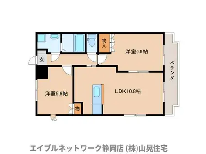 プルミエ・ラムール(2LDK/1階)の間取り写真