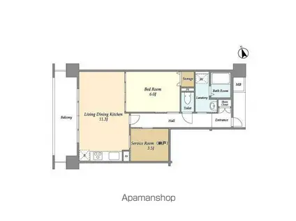 アーバンライフ目白駅前(1SLDK/5階)の間取り写真