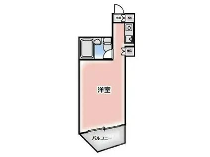 スプリングハイツII(ワンルーム/3階)の間取り写真