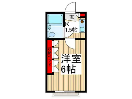 ルミエール(1K/3階)の間取り写真