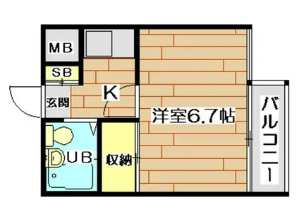 ホーミーレジデンス(1K/3階)の間取り写真