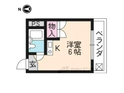 サンモール青木(1K/1階)の間取り写真