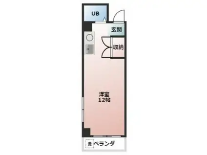 メゾン富田町(ワンルーム/2階)の間取り写真