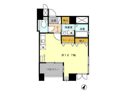 GOODWAY FUJIMI(ワンルーム/2階)の間取り写真