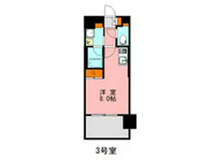 LANDIC M3418(ワンルーム/12階)の間取り写真