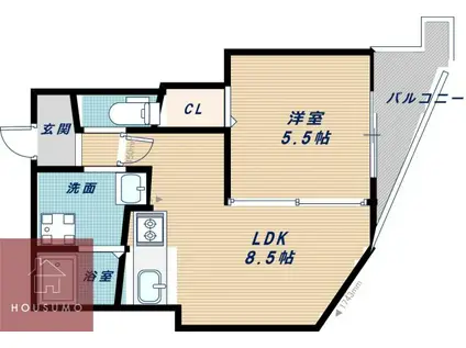 CAPRICOM(1LDK/3階)の間取り写真