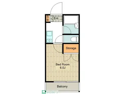 グリーンアベニュー(1K/3階)の間取り写真